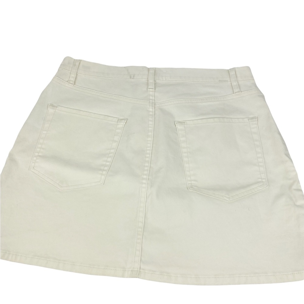 NWT Frame Denim Coated Off White Mini Skirt Size 30 - Picture 9 of 13
